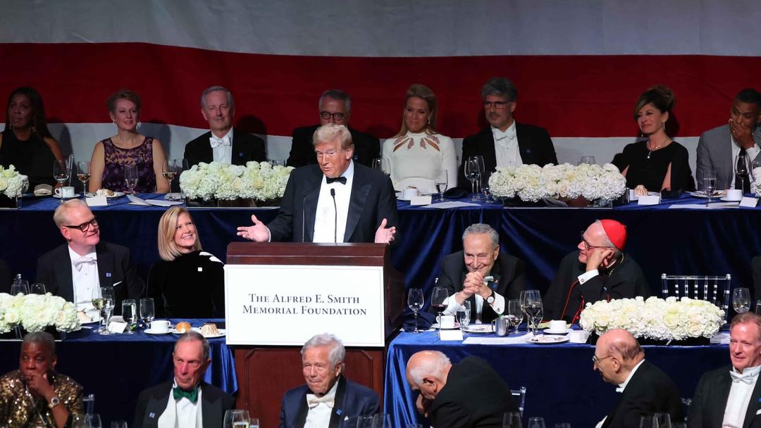 Trump Speaks at Alfred E. Smith Memorial Dinner