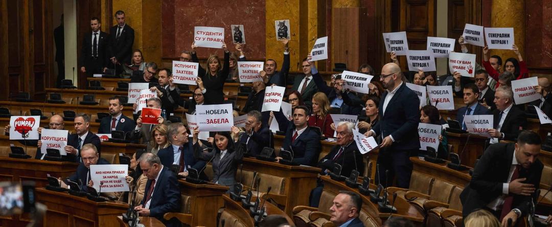 Chaos Erupts in Serbian Parliament