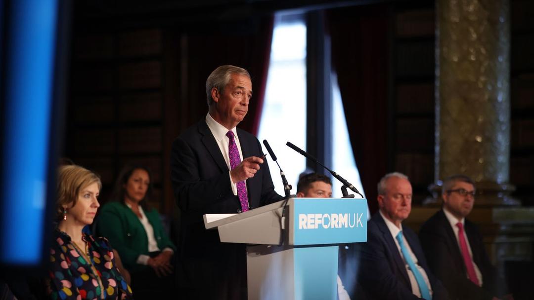 UK: Farage Claims Reform to be the 'Party of the Workers' in London Speech